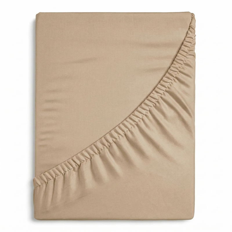 Siebenschläfer Spannbettlaken Beige