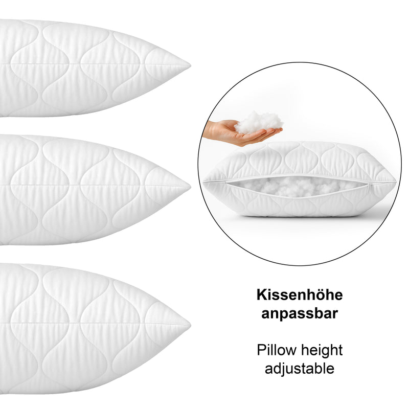 Siebenschläfer Seitenschläferkissen - Langes Kissen für Seitenschläfer - Body Pillow bzw Körperkissen mit Mikrofaser-Füllung (40 x 145 cm)